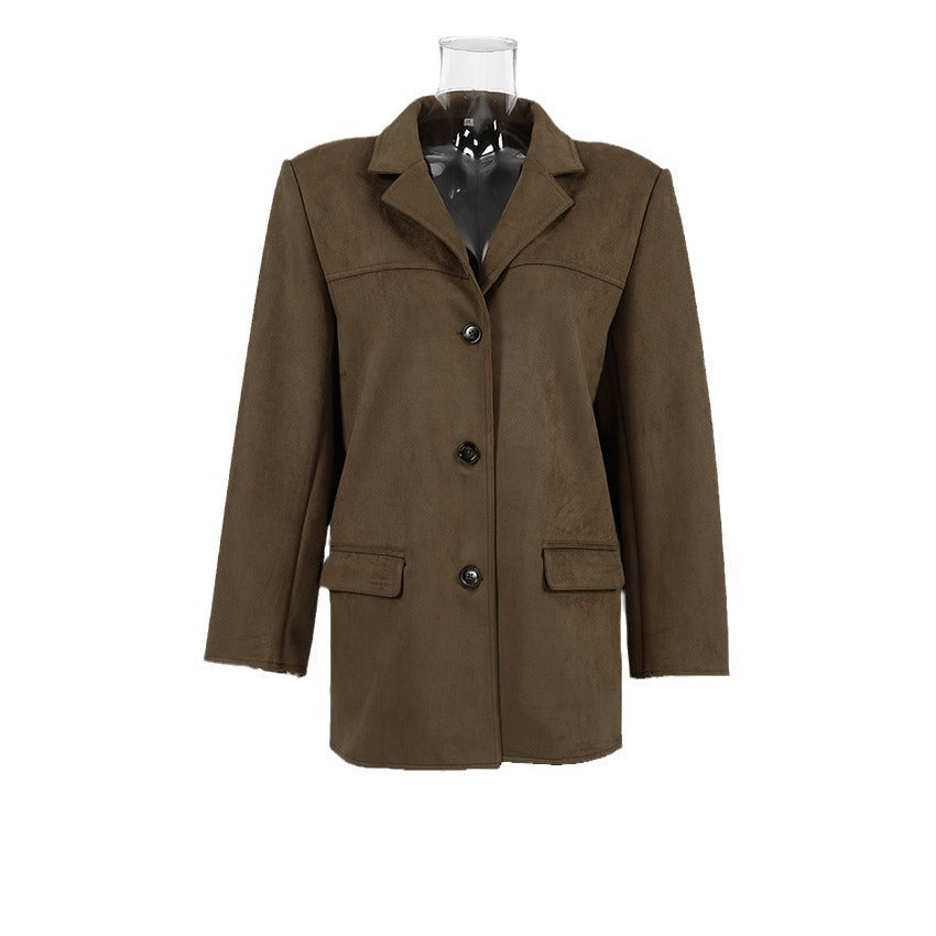 Victoria | Blazer lussuoso e morbido in camoscio