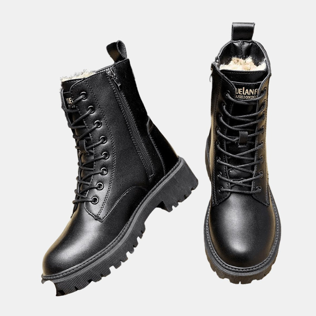 Laura | Bottines d’hiver chaudes et élégantes en similicuir