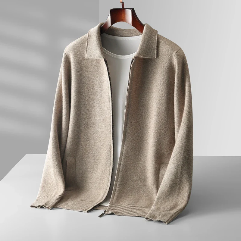 Ethan | Anspruchsvoller und stilvoller Strick-Cardigan mit durchgehendem Reißverschluss