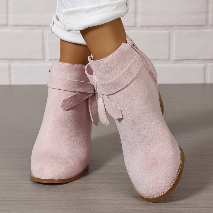 Clara | Bottines féminines à bout pointu avec détail en nœud