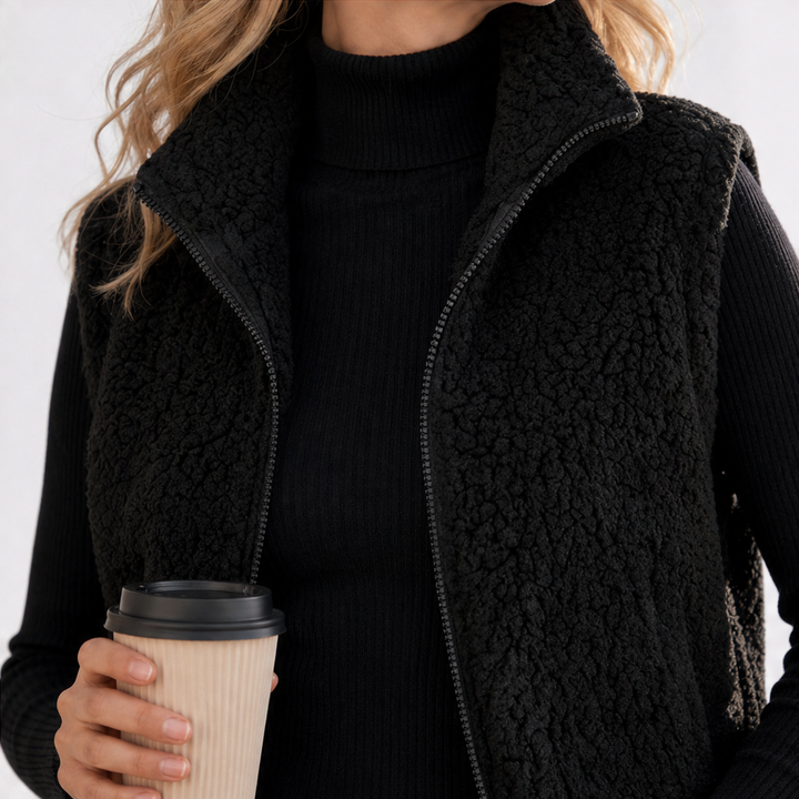 Wearbella | Puffer Vest with Stand Collar – Thermal Layer for Women
