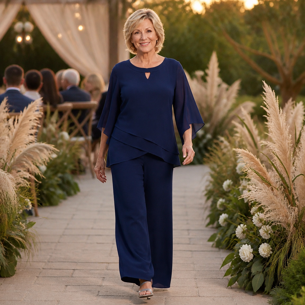 Solenne | Pant Suit – Elegant Wide-Leg Style for Women