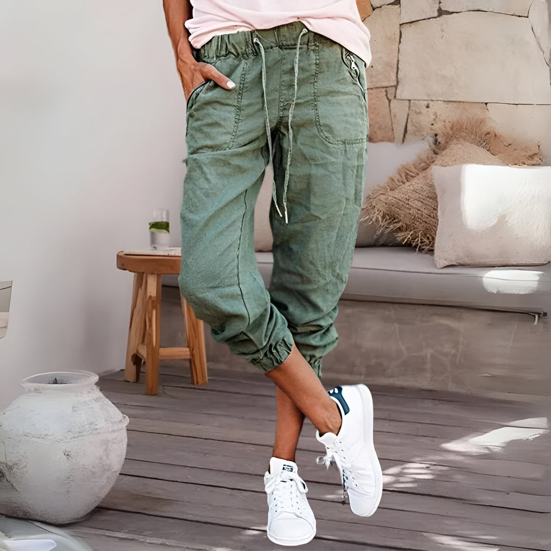 Chloe | Pantaloni cargo utility chic e versatili con coulisse