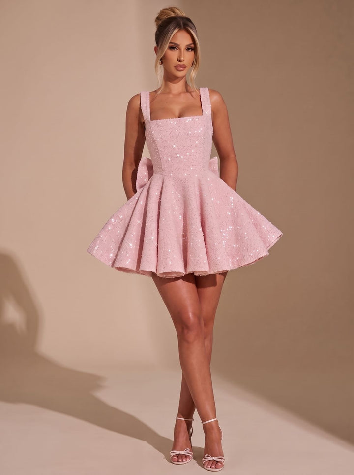 Victoria | Sequin Fit-and-Flare Christmas Party Dress – Bold Style for Women