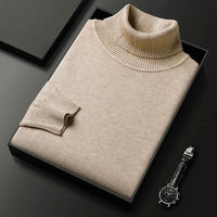 Reuben | Maglione a collo alto a coste in misto cashmere