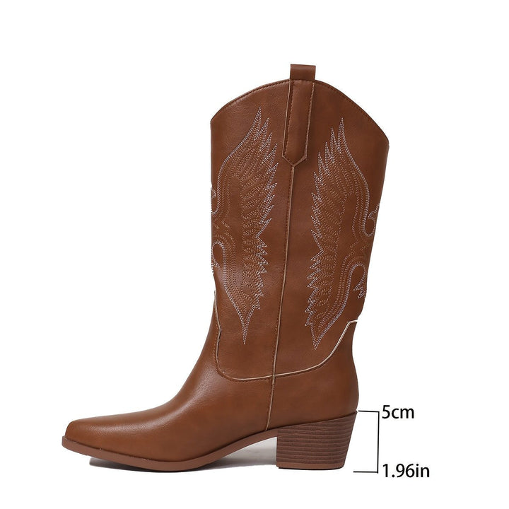 Daniela | Stivali da cowboy eleganti e alla moda per polpacci larghi
