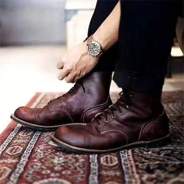 Benjamin | Stivali ortopedici da uomo con punta decorata, eleganti e sostenitivi