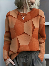Mila | Modern and Versatile Geometric Knitted Sweater