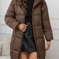 Amelia | Cozy And Elegant Hooded Longline Puffer Jacket