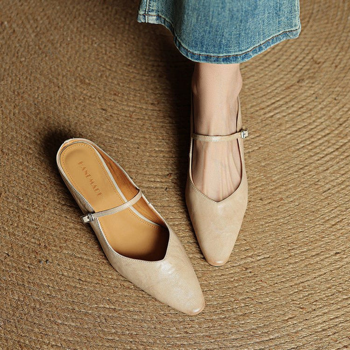 Eleanor | Mules eleganti e comode in pelle con punta affusolata