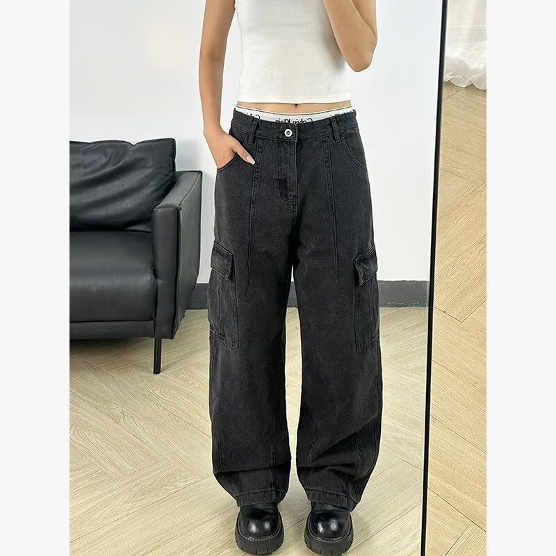Olivia | Pantaloni cargo in denim eleganti e comodi