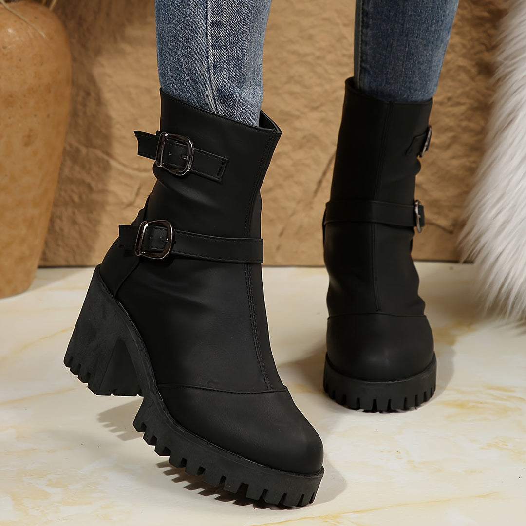 Camille | Bottines élégantes et résistantes à talon bloc épais