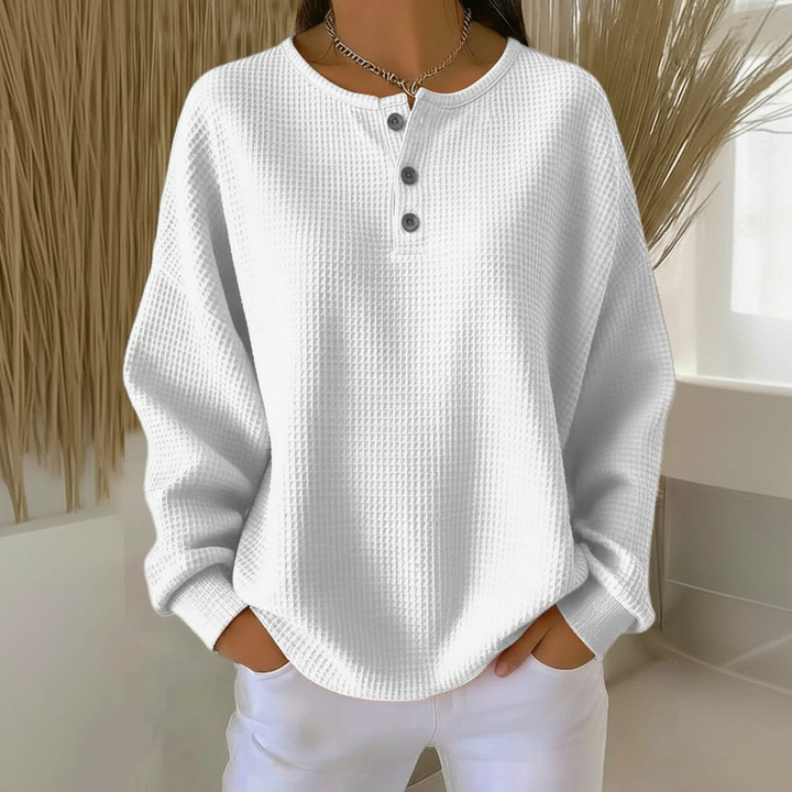 Amelia | Soft And Cozy Waffle Knit Sweater