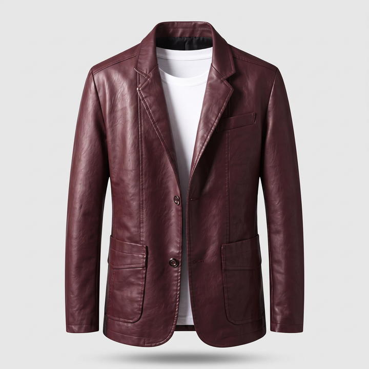 Alessandro | Leather Blazer – Classic Tailored Style for Men