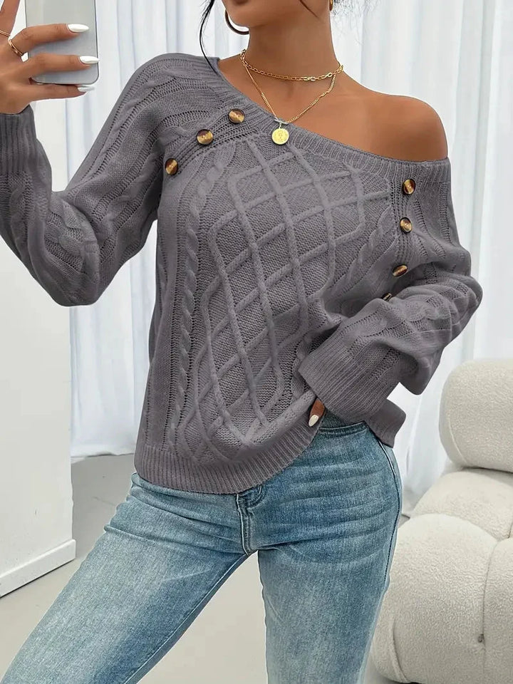Lina | Cable Knit Sweater – Casual Style for Women