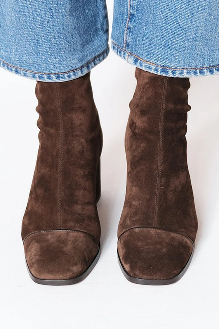 Maya | Bottines modernes à bout carré et talon bloc