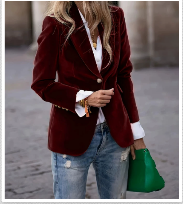 Luna | Blazer en velours luxueux et confortable