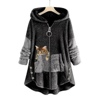 Caroline | Warm And Cozy Plush Hooded Sweater