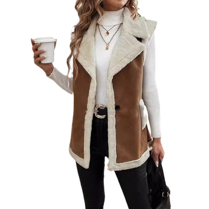 Clara | Elegante und warme Winterweste mit Knopfleiste