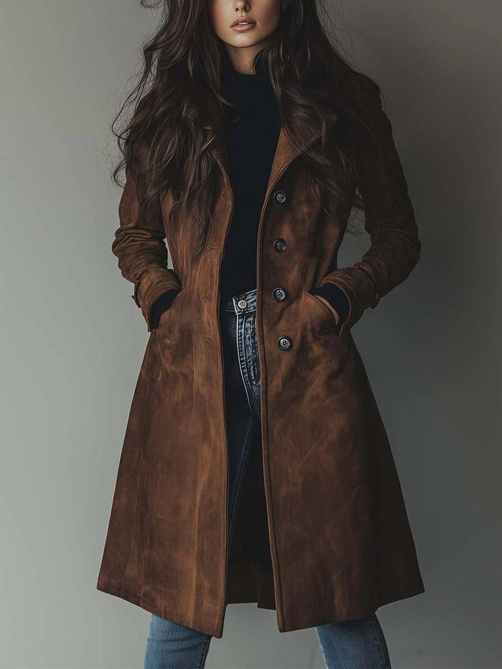 Victoria | Trench lungo doppiopetto elegante