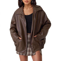 Camila | Trendy and Oversized Women's Oversized Leather Jacket