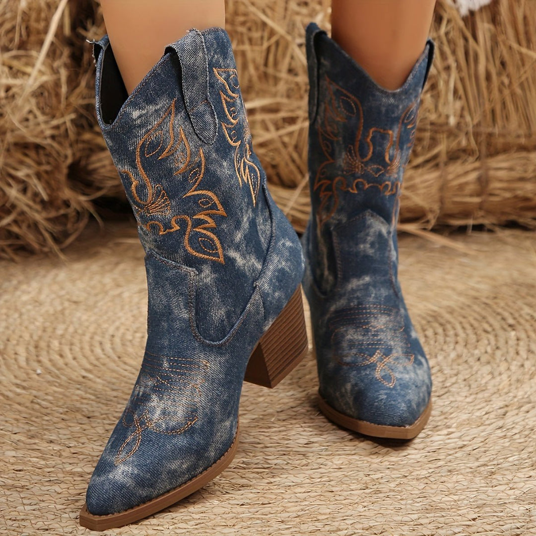 Katharina | Bottes de cowboy élégantes et intemporelles à tige large