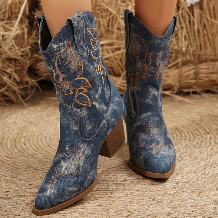 Katharina | Bottes de cowboy élégantes et intemporelles à tige large