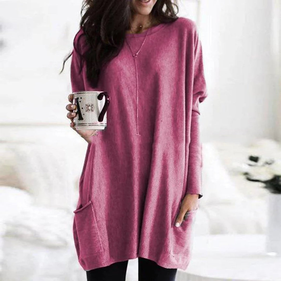 Olivia | Comfortable Oversized Tunic Sweater with Pocket