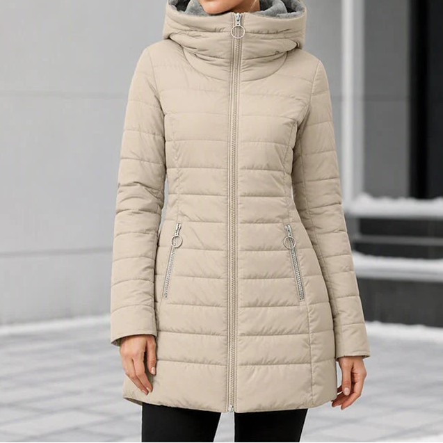 Cozelle | Quilted Hooded Insulated Puffer Coat