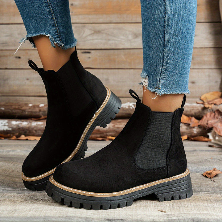 Nora | Bottines Chelsea modernes à plateforme et semelle épaisse