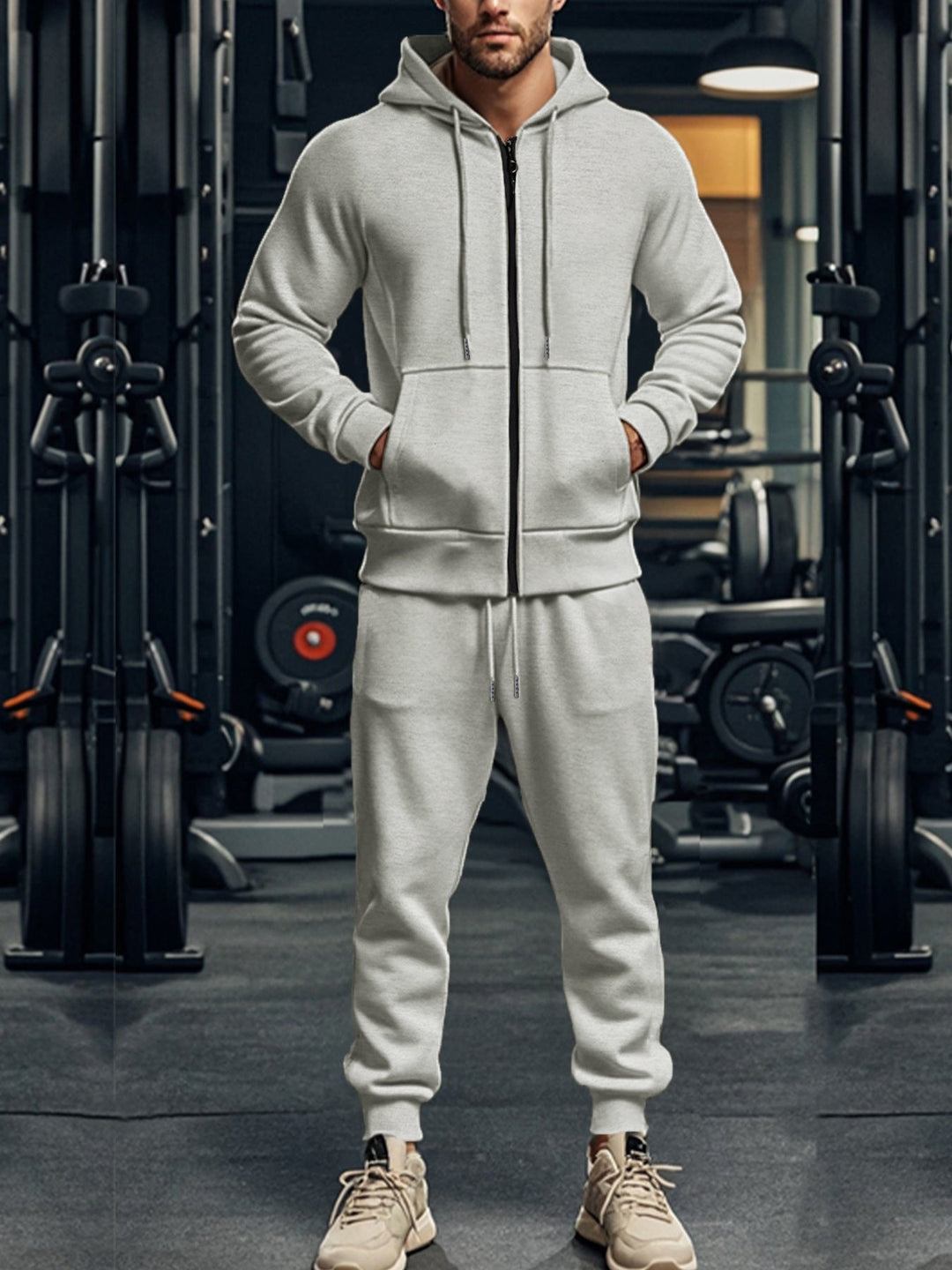 Drune | Men's Sports Tracksuit – Comfortable Zip-Up Hoodie