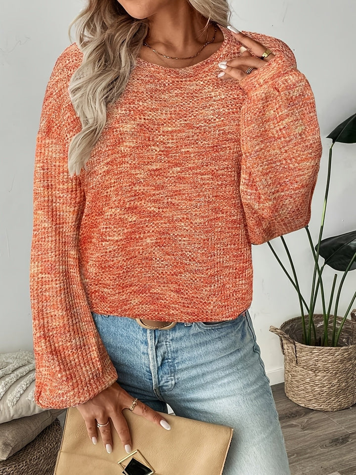 Katrina | Waffle-Knit Sweater – Cozy Relaxed Style for Women