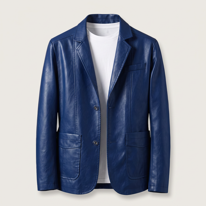 Alessandro | Leather Blazer – Classic Tailored Style for Men