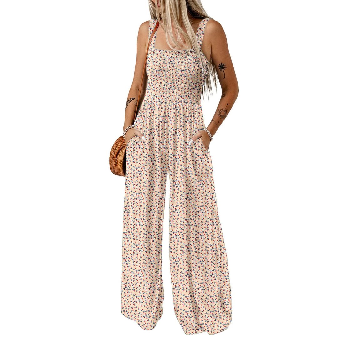Ursula | Floral Jumpsuit – Elegant Wide-Leg Style for Women
