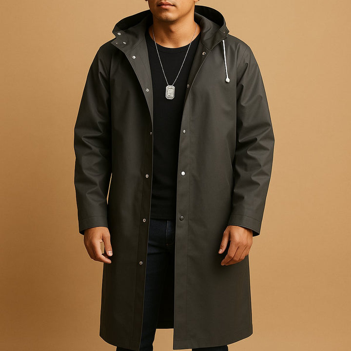 Noah | Giacca lunga impermeabile elegante e lussuosa, resistente alle intemperie