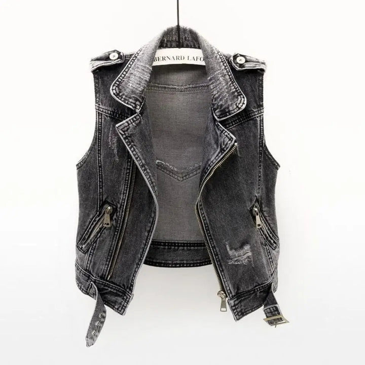 James | Gilet in denim vintage e alla moda effetto vissuto