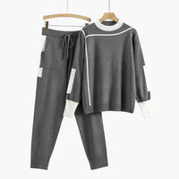 Alice | Modern and Comfortable High-Neck Knit Sweater Set