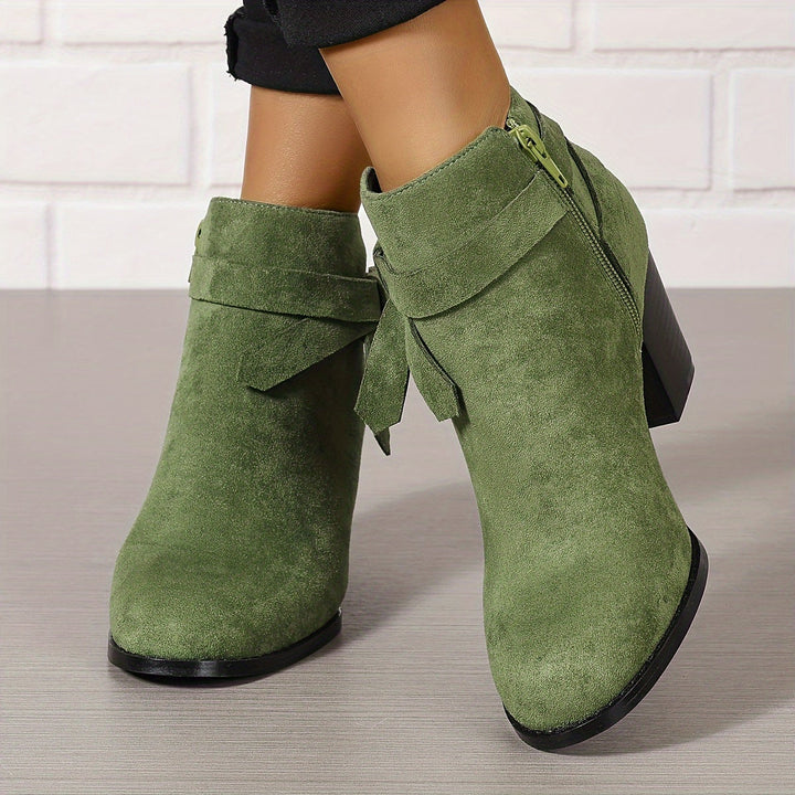 Clara | Bottines féminines à bout pointu avec détail en nœud