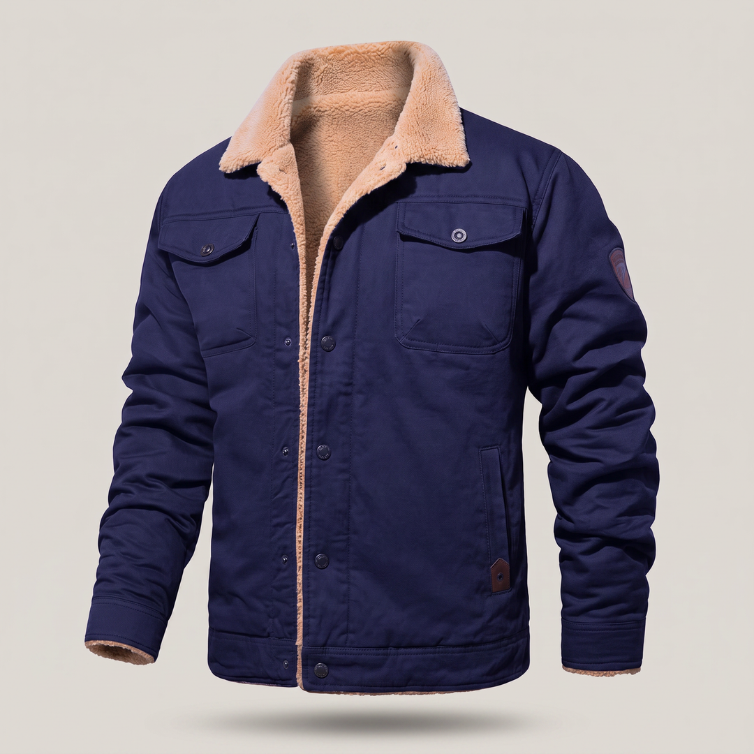 Caden | Fleece Bomber Jacket for Men – Cozy Rugged Design