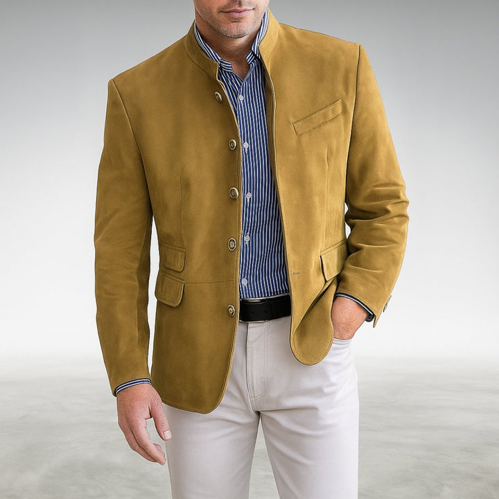 Owen | Mandarin-Collar Blazer Jacket for Men