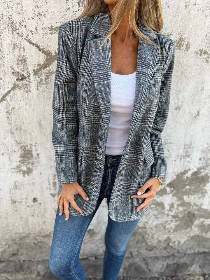 Emilia | Blazer à carreaux classique et polyvalent