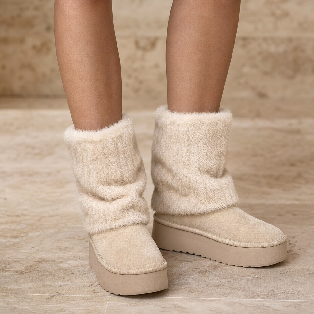 SnugLift | Faux-Fur Platform Mid-Calf Winter Boots