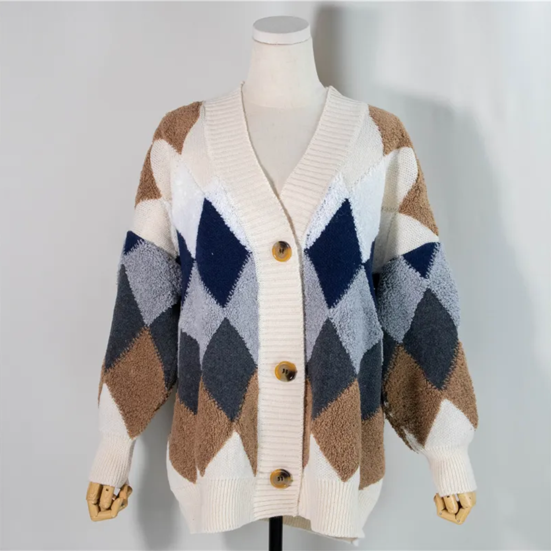 Olivia | Kuscheliger und modischer Oversize-Cardigan mit Knöpfen