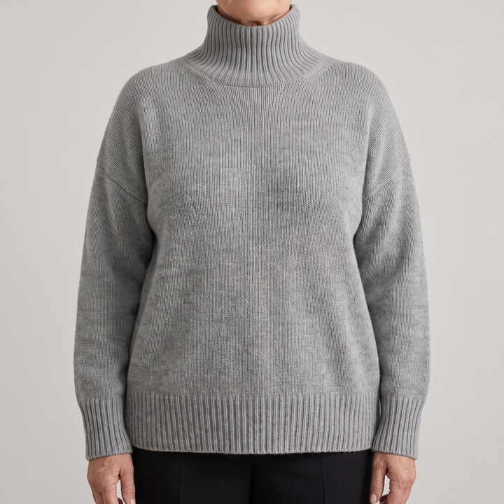 Isabella | Cashmere Sweater – Elegant High-Neck Design for Women