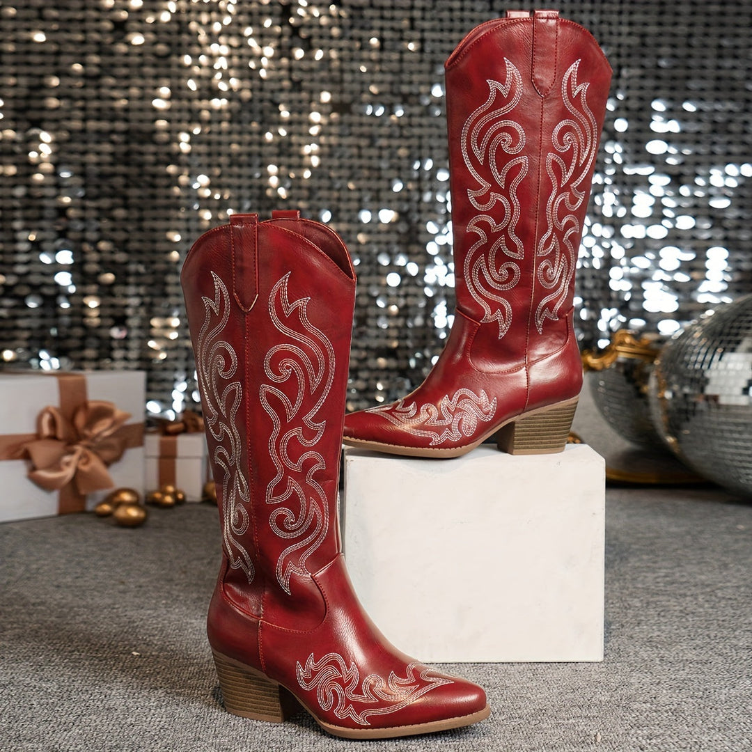 Stella | Stivali da cowboy eleganti e senza tempo per polpacci larghi