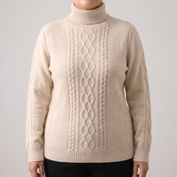 Sara | Patterned Lambswool Turtleneck Sweater