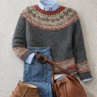 Sophie | Warm and Relaxed Nordic Pattern Knitted Sweater