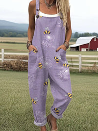 Annabelle | Playful And Relaxed Bee Print Summer Jumpsuit