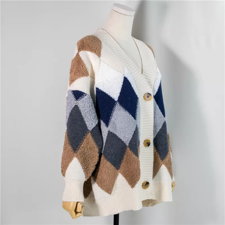 Olivia | Kuscheliger und modischer Oversize-Cardigan mit Knöpfen
