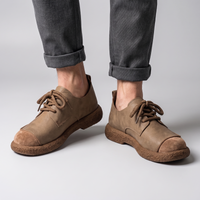 Maxwell | Genuine Leather and Suede Sneakers with Crepe-Style Grip